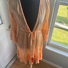 Vestido para mujer Beach by Exist de moda albaricoque talla grande nuevo con etiquetas