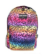 Mochila escolar de guepardo de neón bolsa senderismo campamento moda libro pequeño