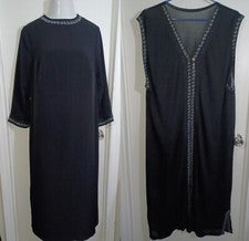 Conjunto de vestido largo de 2 piezas negro Alelier Boutique para mujer con encubrimiento transparente talla 14