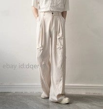 Pantalones de pierna ancha sueltos informales japoneses para hombre Pantalones de moda