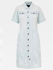 Vestido vaquero mujer G-STAR RAW Denim Dress SS azul faded blue talla S NUEVO