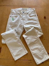 Pantalones rectos blancos Patagonia de algodón orgánico 28/32 para hombre