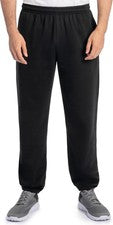 Pantalones de chándal de vellón para hombre negros 3XL suaves estilo Eversoft NUEVO