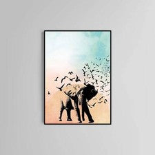 Elefante Abstracto Hogar Pared Arte Decoración Diseño Moderno Decoración