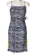Vestido de verano Staud vestido tubular mujer patrón abstracto blanco negro talla 34