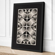Impresión botánica en lienzo con patrón de hojas espejadas arte de pared decoración del hogar listo para colgar