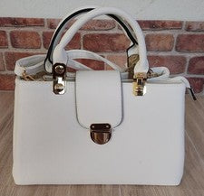 Bolso de mano para mujer Dasein blanco cuero vegano asa superior correa para el hombro nuevo con etiquetas