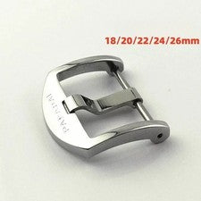 Hebilla de acero inoxidable apta para Panerai 18/20/22 mm pulido mate cierre pasador de tornillo