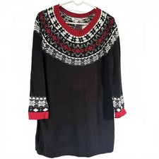 NUEVO CON ETIQUETAS Estilo & Co Faire Isla Diseño Navidad Suéter Vestido Talla Pequeña Otoño Invierno