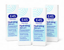Suero facial hidratante E45 30 ml piel sensible seca sin perfume paquete de 4