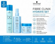 Schwarzkopf Fibre Clinix Hydrate Hair Care Set 3 Piezas Champú Acondicionador Mascarilla