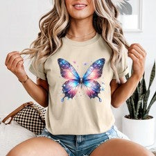 Camiseta Fantasy Butterfly Mujer Colorido Gráfico Amante de los Animales Regalo de Cumpleaños