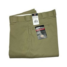 Pantalones Dickies Para Hombre 874 Clásicos Calce Original Pierna Recta 40x32 Caqui Nuevos con Etiquetas