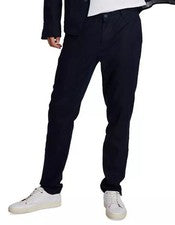 Pantalones chinos Carlton ajustados de cachemira y gris para hombre azul marino lino talla L estilo 6262P