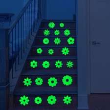 Pegatinas de pared de flores material PVC para efectos de luz diurna y nocturna decoración del hogar