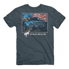 Camiseta Ford Bronco USA Perros Para Hombre Camiseta Camión Bandera Americana Estilo Vintage