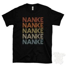 CAMISETA NANKE ESTILO RETRO REPETIDO Hombre y Mujer Novedad Genial Nombre Regalo