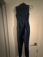 Moda Mujer Mono Completo Jean Mezclilla