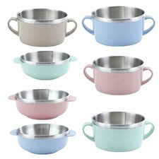 Práctica olla de acero inoxidable talla??n Manejo Caqui Rosa Bandejas