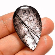 28 Ct Natural Hypersthene Pera Cabujón Piedra preciosa suelta para joyería...