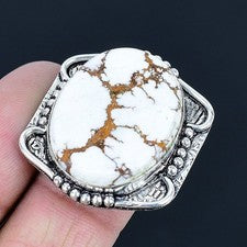Anillo de joyería de plata esterlina 925 hecho a mano con piedras preciosas...