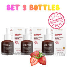 3 unidades Yerpall Suero de Fresa Orgánico Facial Piel Suave Resplandor Cuidado Set 0.5 OZ
