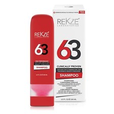 Champú REKZE 63, potenciador del crecimiento del cabello, antipérdida de cabello, fuerte bloqueador de DHT