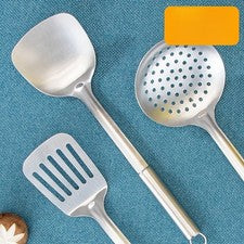 Juego de utensilios de cocina herramientas resistentes al calor 201 acero inoxidable mango antideslizante