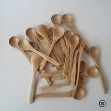 10 piezas Cuchara de madera Bambú Utensilios de cocina Herramientas Sopa Té Café Cucharas Vajilla