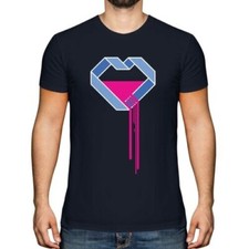 Bleeding Heart Hombre Estampado Moda Camiseta Arte Callejero Graffiti Enrollado