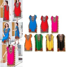 Moda de mujer vacaciones en la playa vestido boho elegante vestido étnico túnica suelta