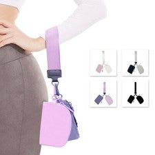 Cartera de muñeca de doble bolsa para mujer desmontable de nailon monedero y tarjetero