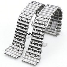 Correa de reloj de acero inoxidable correa broche hebilla repuesto 22MM 24MM