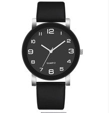 Reloj de mujer nuevo reloj de pulsera Watsch cuarzo reloj cuero negro mujer joyería analógico joven