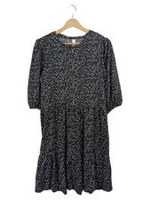 Vestido casual mujer Just Anna talla M negro estampado floral midi