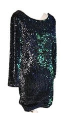 • Nuevo con etiquetas Vestido ceñido al cuerpo secuencia manga larga para mujer La Diosa de moda L multicolor