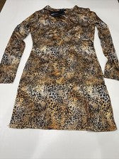 Fashionnova - Vestido manga larga estampado guepardo para mujer - Talla M