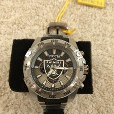 Reloj Invicta Las Vegas Raiders Hombre 52mm Negro Acero 41982 Nuevo