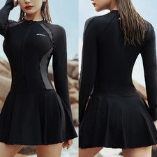 Vestido de mujer moderno de manga larga para ocio en color negro para verano