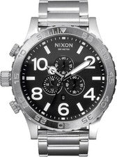 Nixon Chrono A083-000 Hombres Analógico Reloj de Cuarzo Acero Inoxidable Negr...