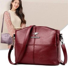 Nuevo bolso de mano de cuero de alta calidad de 3 capas para mujer