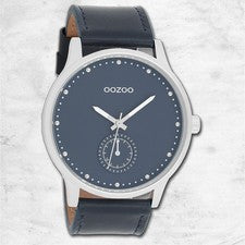 Oozoo Reloj de Pulsera Mujer Relojes Analógico Cuero Azul Oscuro UOC9008A