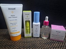 Dermasil Cuidado del Envejecimiento de la Piel Set de 5 Limpiador, Rodillo de Ojos, Suero, Aceite, Crema