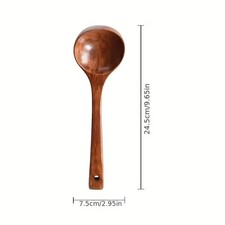 Cucharón de sopa de madera antiadherente antiescaldaduras 1 pieza cuchara de cocina utensilio de cocina