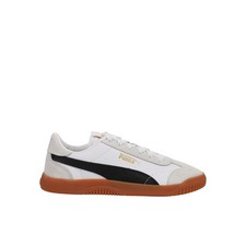 Zapatillas informales PUMA Club 5V5 de gamuza con cordones para jóvenes niños grises y blancos 398160
