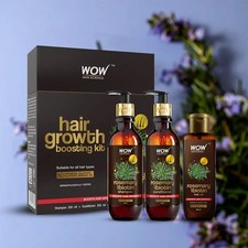 WOW Romero con Biotina Kit de Cuidado del Cabello - Solución de 3 Pasos para Caída del Cabello - 700 ml