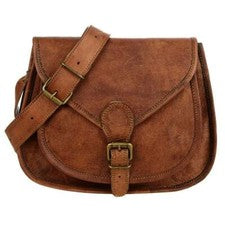 Nuevo bolso bandolera mensajero de cuero marrón vintage para mujer bolso hech...