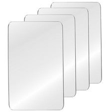 Hojas de pared autoadhesivas de azulejos de espejo de acrílico para decoración de paredes del hogar de 4 piezas