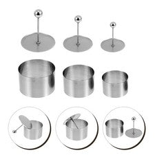 3 juegos de utensilios de cocina de acero inoxidable con forma de acero inoxidable