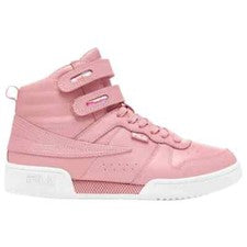Fila F-14 IRI Zapatos de Estilo de Vida de Cuero Alto (GS) Rosa Juvenil Niños Grandes NUEVO